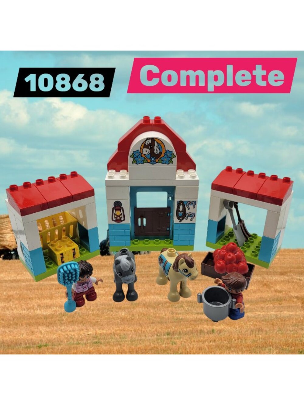 DUPLO 10868 Lego TOWN FARM PONY STABLE Complete